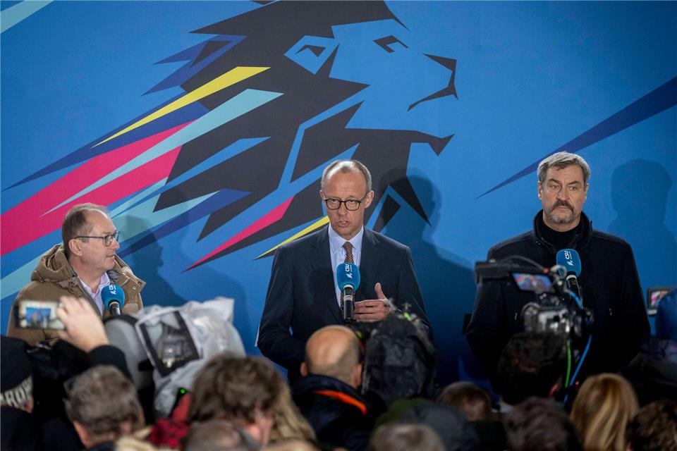 Gemeinsamer Kandidat mit einzelnen anderer Prioritäten: Friedrich Merz bei der CSU in Seeon.Peter Kneffel/dpa