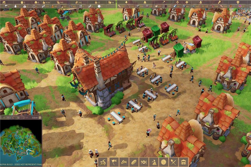 Gemütlich tafeln auf dem Dorfplatz: Hier schmecken die Beeren und Champignons besonders gut.-/Envision Entertainment/dpa-tmn