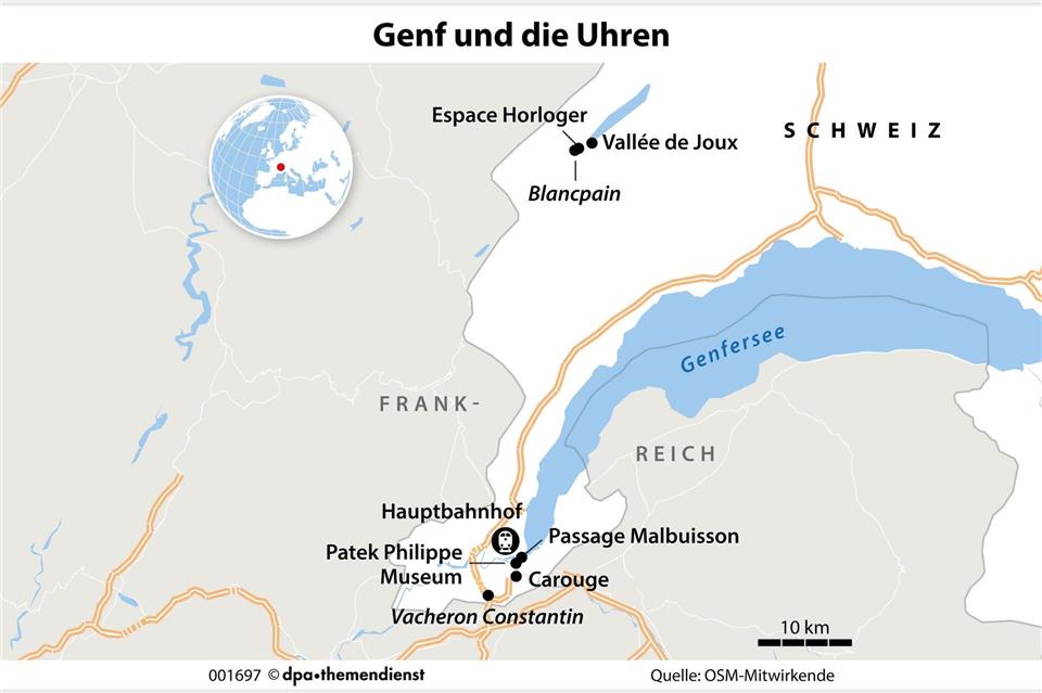 Genf ist die Hauptstadt der Haute Horlogerie: Berühmte Manufakturen, Museen, offene Ateliers und thematische Rundgänge heißen Neugierige willkommen und geben Einblick in die Handwerkskunst. dpa-infografik/dpa-tmn
