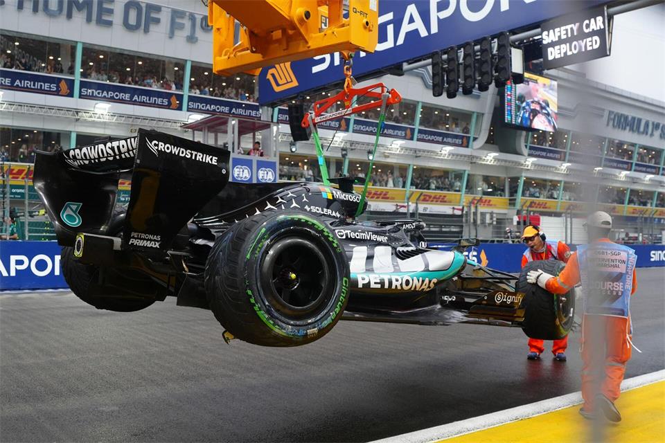 George Russell verschuldete seinen Unfall selbst.David Davies/PA Wire/dpa