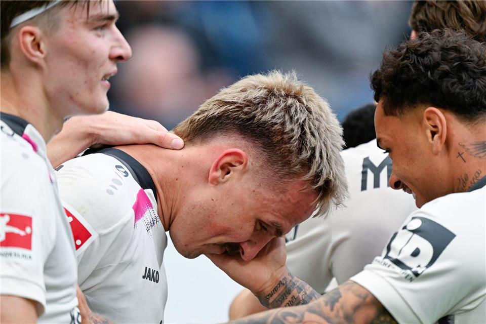 Gerührt nach zwei Toren: Phillip Tietz von Mainz 05. Uwe Anspach/dpa