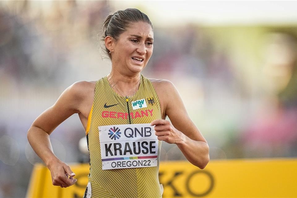 Gesa Felicitas Krause aus Deutschland im 3000 m Hindernis Finale bei der Leichtathletik-Weltmeisterschaft.