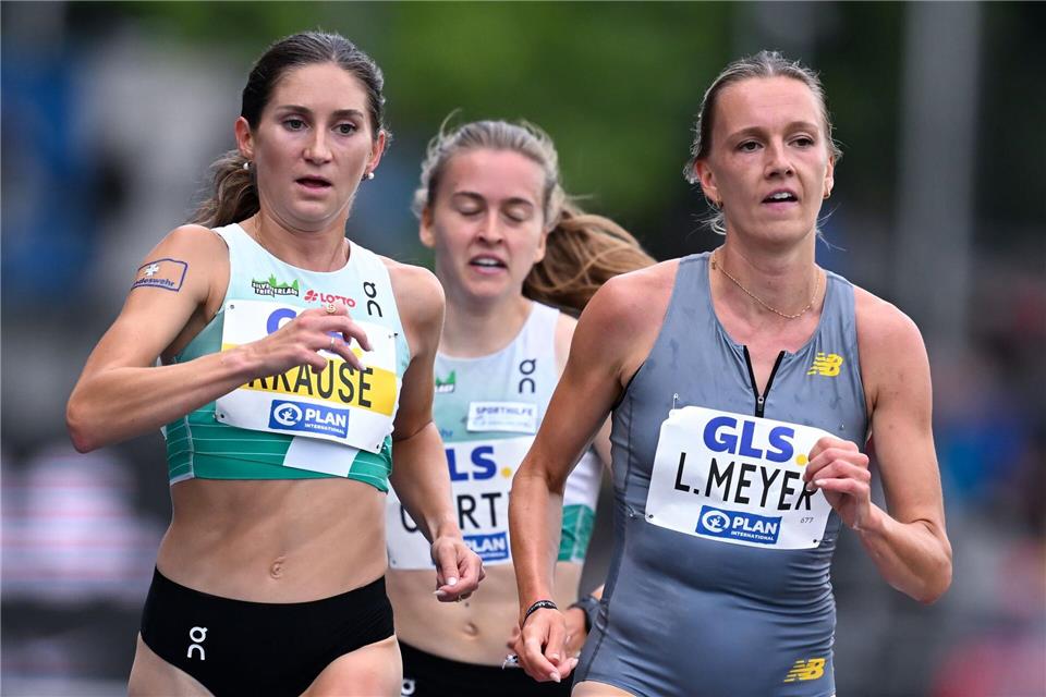 Gesa Felicitas Krause (l), Olivia Gürth (M) und Lea Meyer (l) treten über 3.000 Meter Hindernis an. (Archivbild)Sven Hoppe/dpa