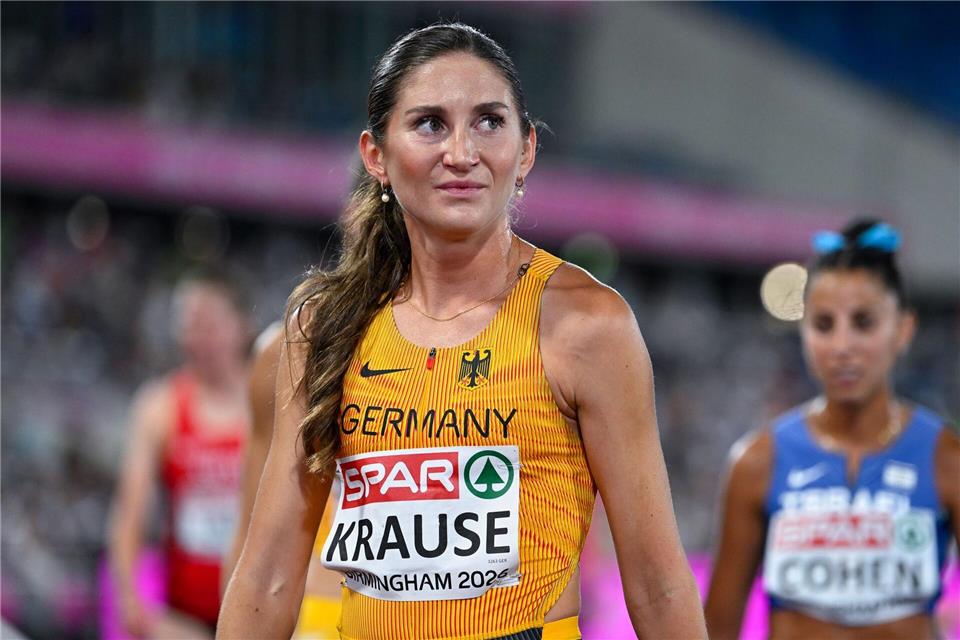 Gesa Krause gewann zum dritten Mal EM-Gold über 3.000 Meter Hindernis.Sven Hoppe/dpa