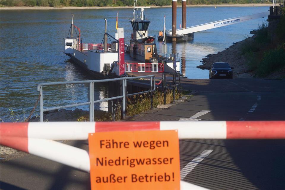 Geschlossener Fährbetrieb am RheinThomas Frey/dpa