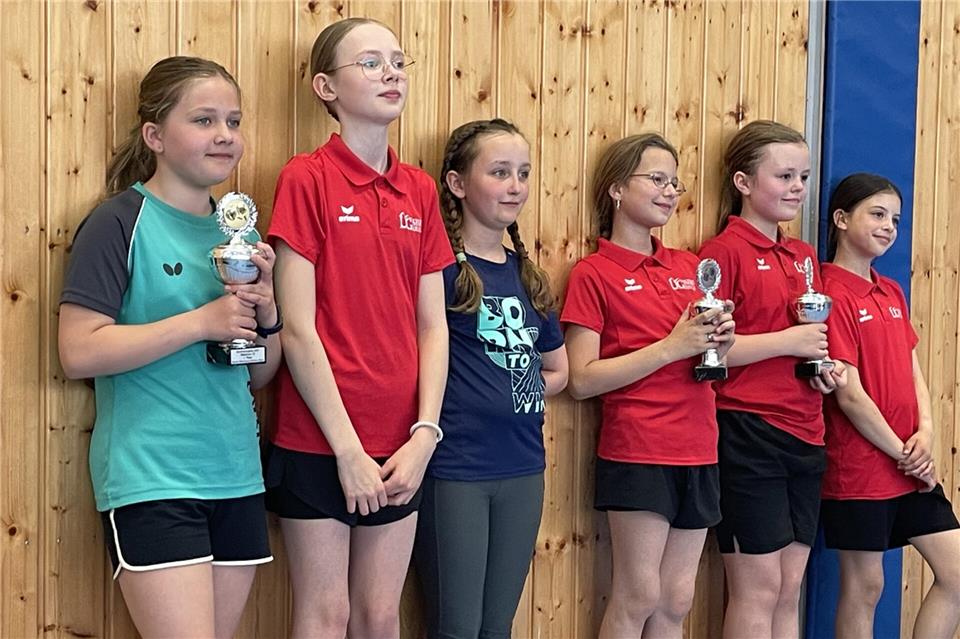 Gewann das Bezirks-Endranglistenturnier in Bottrop: Lina Lotz (links) vom TTV Weseke