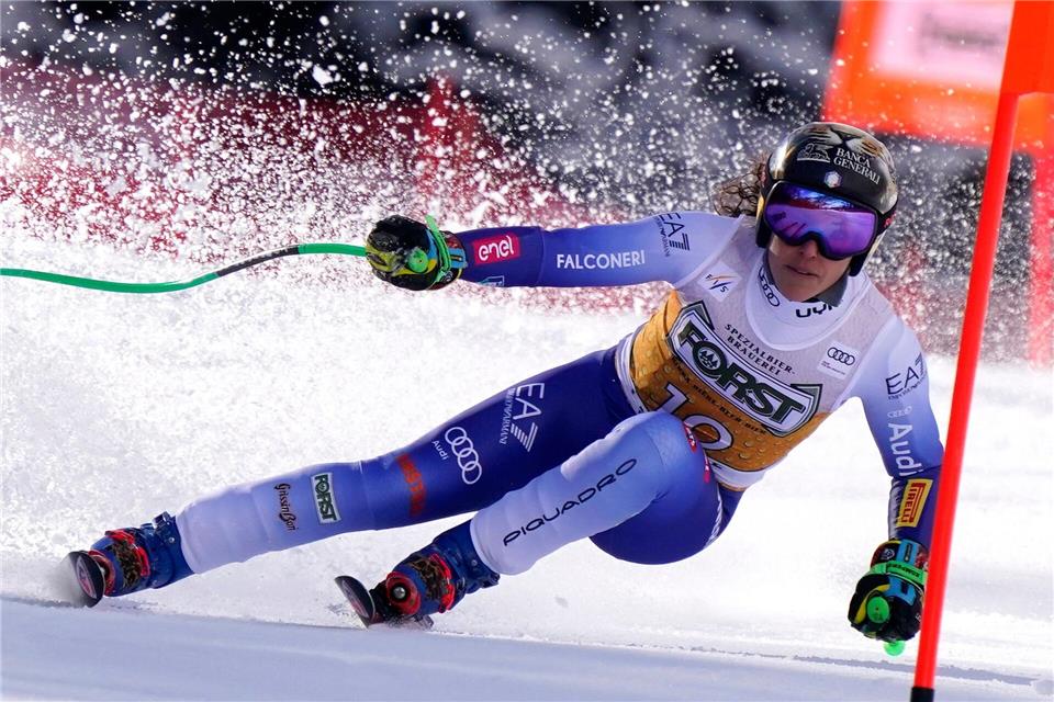 Gewann vorigen Winter zum zweiten Mal den Gesamtweltcup: Federica Brignone. (Archivbild)Piermarco Tacca/AP/dpa