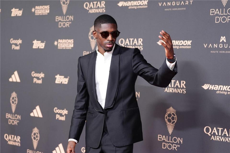 Gewinner des Goldenen Balls: Ousmane Dembélé von Paris Saint-Germain.Adam Davy/PA Wire/dpa