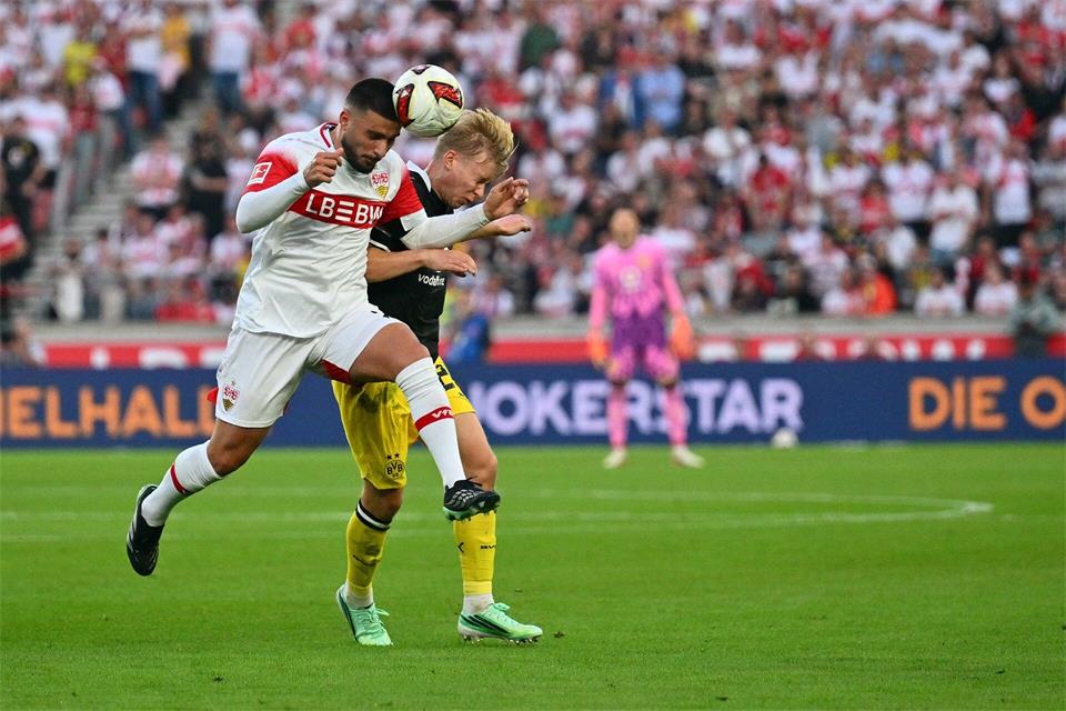 Gewohnt deutlich: VfB-Kapitän Deniz Undav (l).Jan-Philipp Strobel/dpa