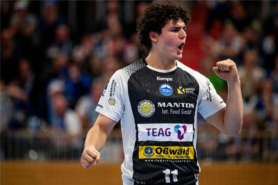 Gian Attenhofer erzielte sieben Treffer gegen den Bergischen HC.Julius Frick/dpa