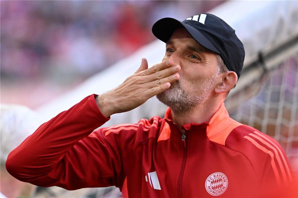 Gibt es bald Küsschen für die Fans der „Three Lions“? Thomas Tuchel muss die Herzen in England erst noch erobern.Lukas Barth/dpa
