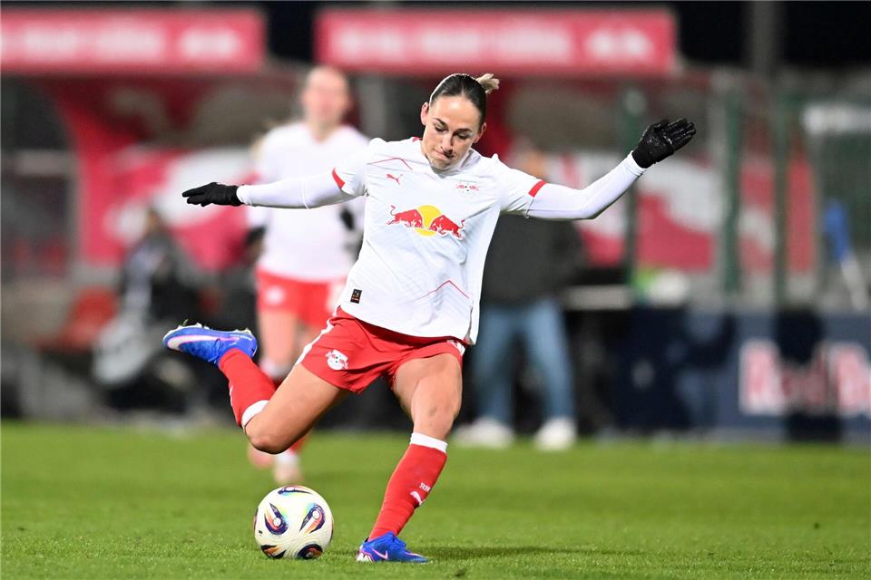 Gina Chmielinski hatte RB Leipzig in Wolfsburg in Führung gebracht. (Archivbild)Jennifer Brückner/dpa