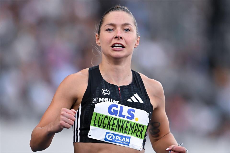 Gina Lückenkemper berichtete nach dem 100-Meter-Finale von einem Zeckenbiss in den Hinterkopf.Sven Hoppe/dpa