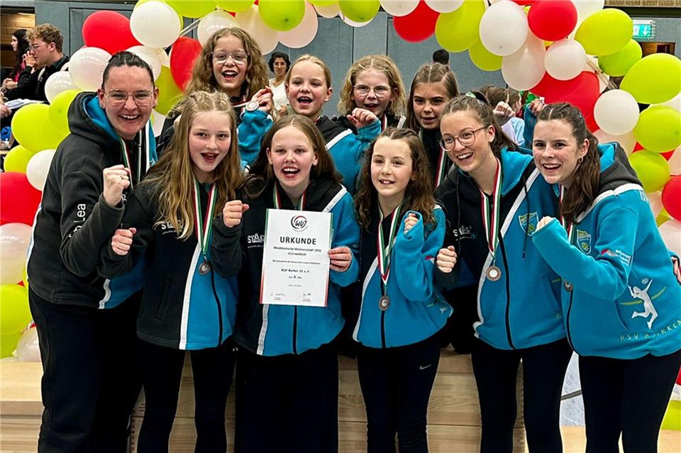 Glückliche Gesichter: Die RSV-U13 wurde Dritter in Werne.