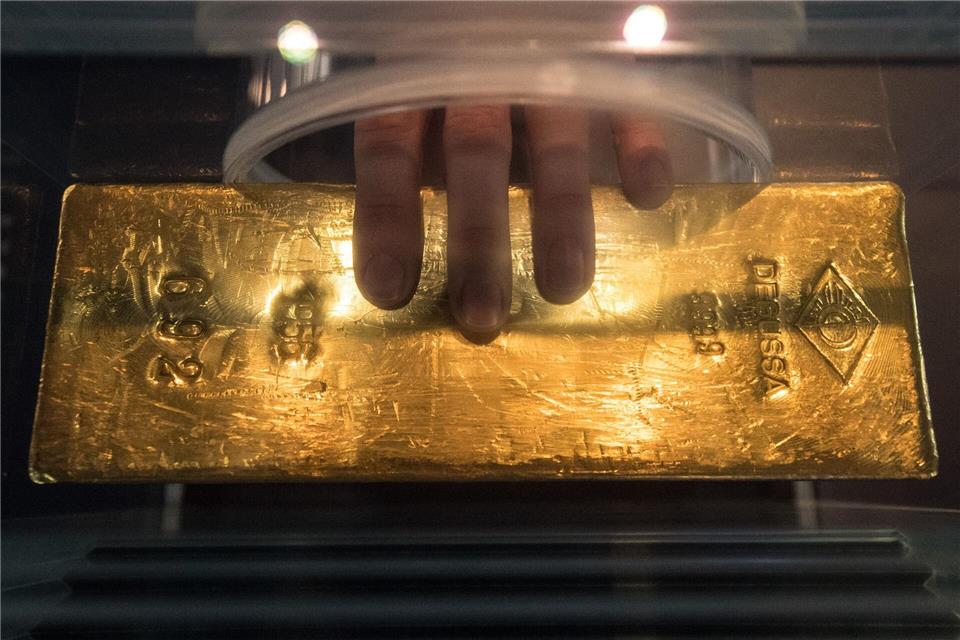 Gold zum Anfassen im Geldmuseum der Bundesbank. (Archivbild)picture alliance / Boris Roessler/dpa
