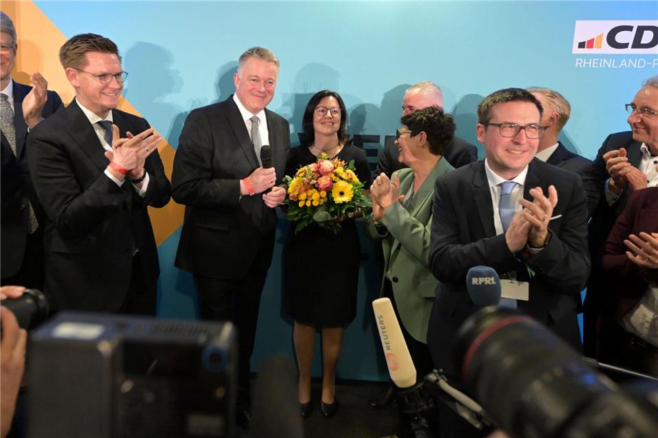 Gordon Schnieder, CDU-Spitzenkandidat für die Landtagswahl in Rheinland-Pfalz, hat mit seiner Partei voraussichtlich klar gewonnen. Hannes Albert/dpa