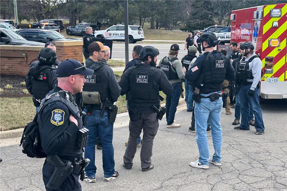 Goßeinsatz bei einer Synagoge in Michigan.Corey Williams/AP/dpa