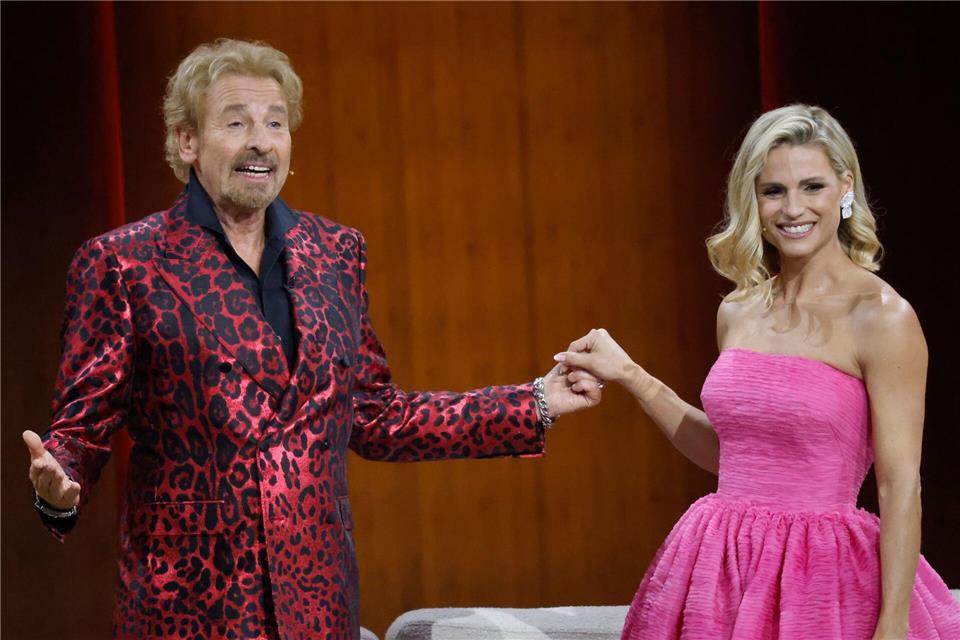 Gottschalk und Hunziker moderierten gemeinsam die ZDF-Show „Wetten, dass..?“. (Archivbild)Philipp von Ditfurth/dpa