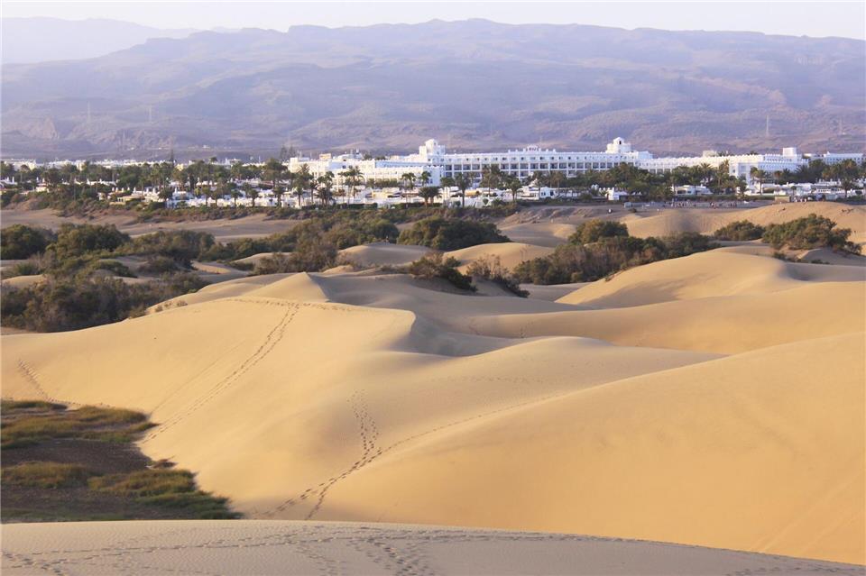 Gran Canaria: Die Dünenstrände in Maspalomas geben eine spektakuläre Kulisse.Manuel Meyer/dpa-tmn