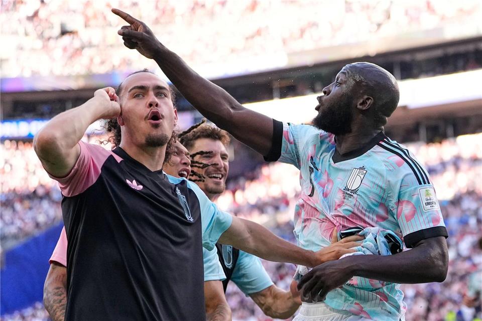 Grenzenloser Jubel: Auf Lukaku und Co. lastete gegen die USA großer Druck.Lindsey Wasson/AP/dpa