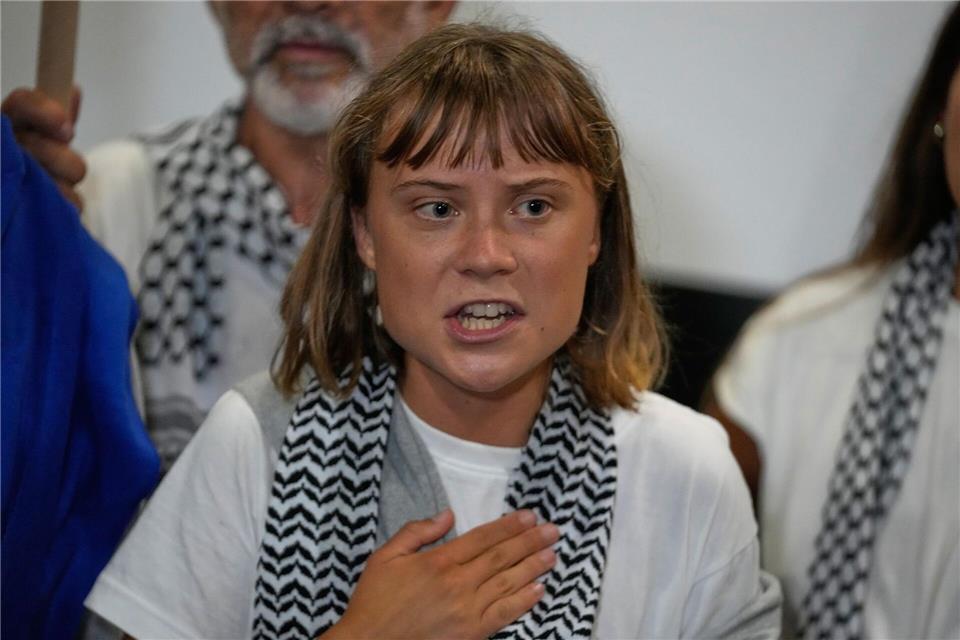 Greta Thunberg keilt gegen US-Präsident Trump. (Archivbild)Petros Giannakouris/AP/dpa