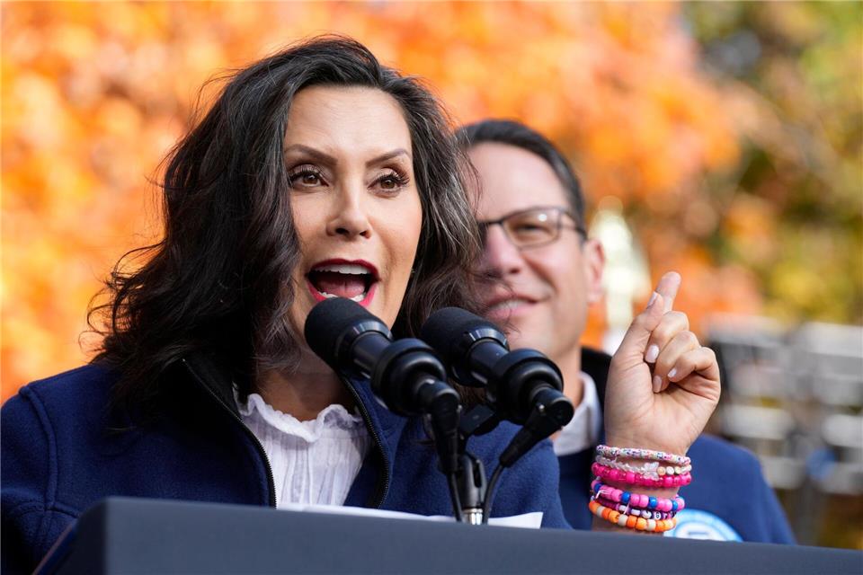 Gretchen Whitmer war vor der letzten Präsidentschaftswahl zwischenzeitlich als mögliche Kandidatin im Gespräch.Jacquelyn Martin/AP/dpa