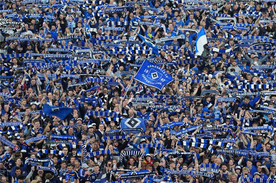 Große Party für die HSV-Fans.Marcus Brandt/dpa