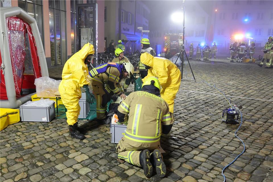 Großeinsatz am Münsterplatz in Konstanz.Hanser/swd-medien /dpa