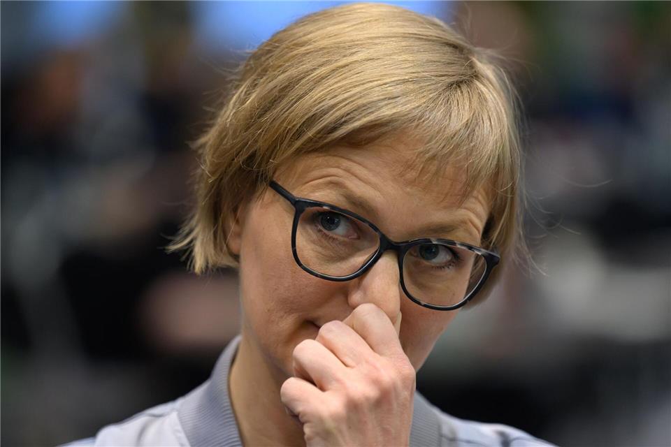 Grünen-Chefin Franziska Brantner kritisiert das Vorgehen in der Debatte über eine Rentenreform. (Archivbild)Hendrik Schmidt/dpa