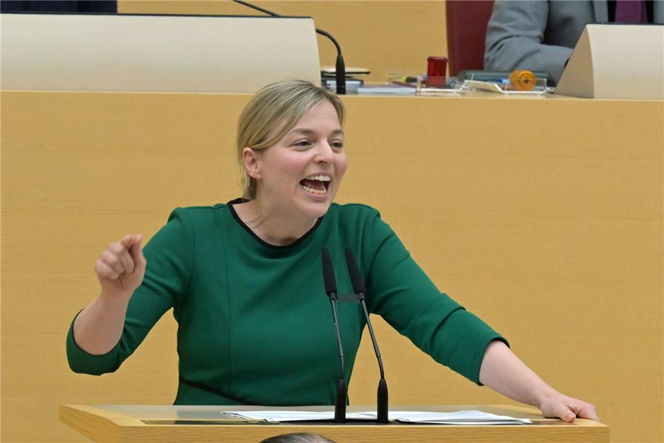 Grünen-Fraktionschefin Katharina Schulze fordert einen neuen Obst- und Gemüsepatriotismus. (Archivbild)Malin Wunderlich/dpa