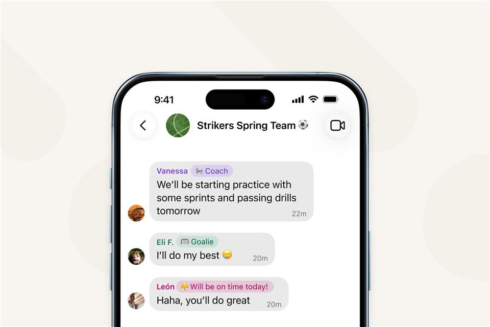 Gruppenlabels für mehr Übersicht: Neue Labels neben dem Profilnamen zeigen in Signal-Gruppen jetzt die jeweilige Rolle der Mitglieder.Signal/dpa-tmn