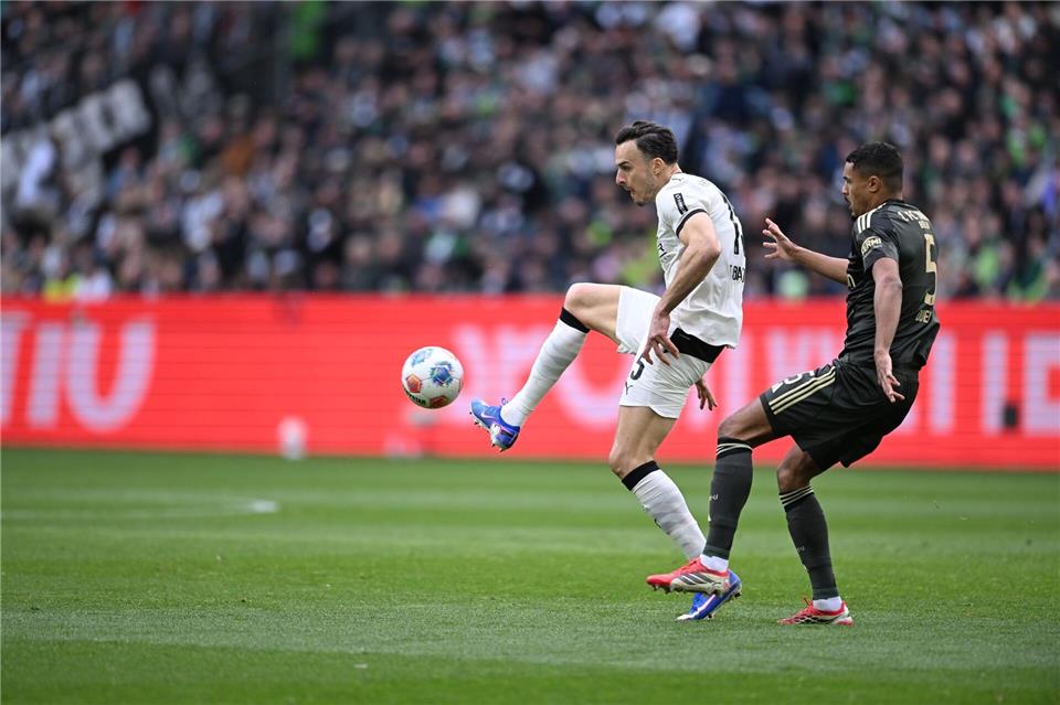 Gut abgeschirmt: Borussias Torjäger Haris Tabakovic.Fabian Strauch/dpa