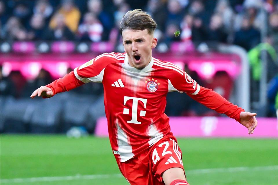 Gute Chancen auf die Startelf gegen Arsenal hat Bayern-Juwel Lennart Karl. (Archivfoto)Sven Hoppe/dpa