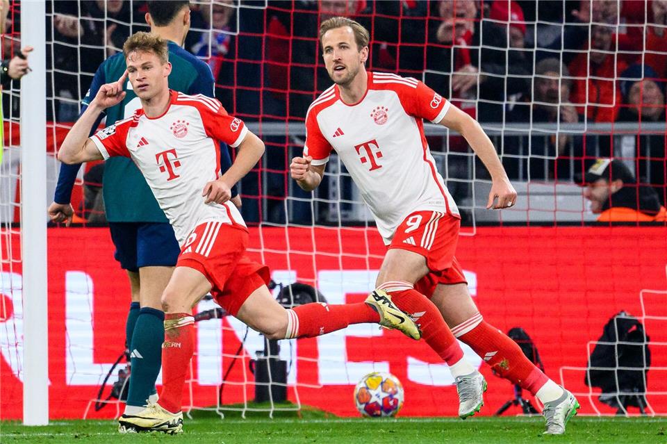 Gute Erinnerung an den FC Arsenal hat Joshua Kimmich (l)Tom Weller/dpa