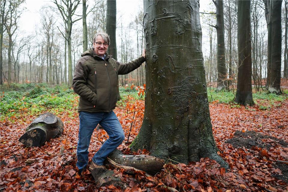 Gutsbesitzer Detlev von Bülow will seinen Wald für die Zukunft fit halten.Christian Charisius/dpa