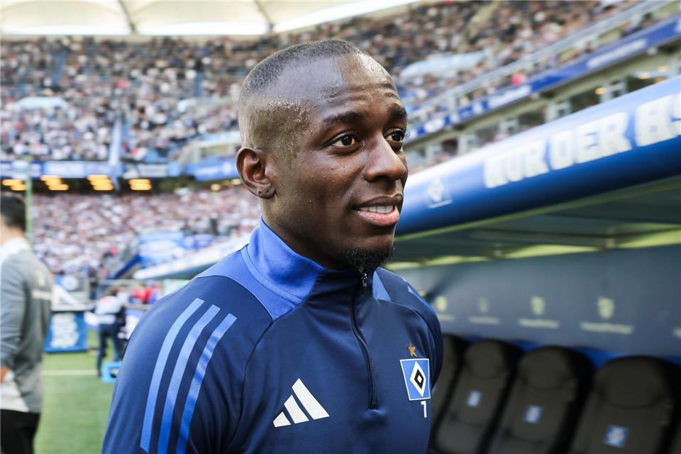 HSV-Suche nach dem Tor: Hilft Dompé? HSV-Hoffnung für die Offensive: Jean-Luc Dompé. (Archivbild)Christian Charisius/dpa