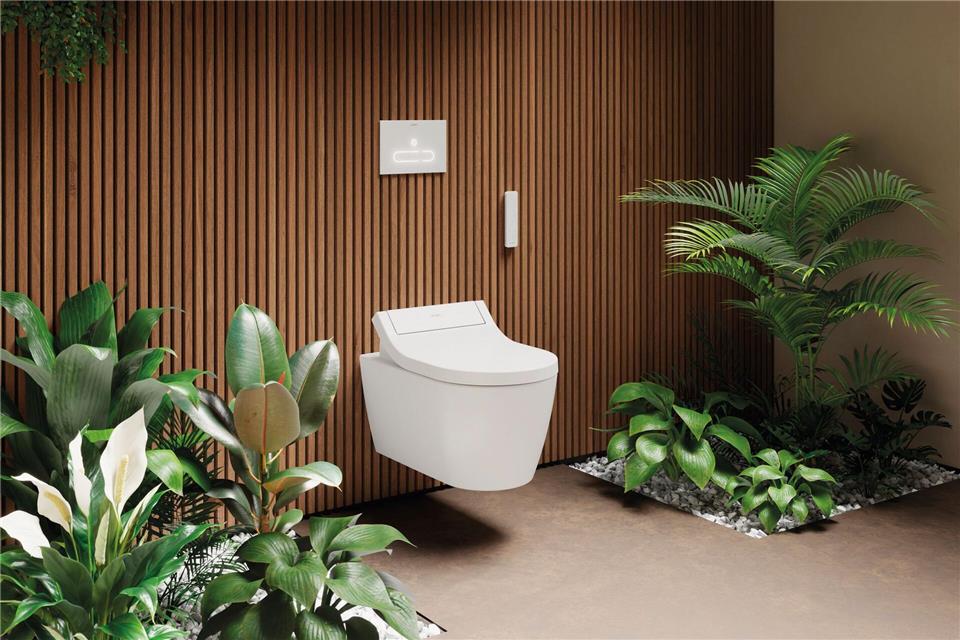 Haben ein klares Design: Moderne Toiletten wie das Sensowash WC von Duravit.Duravit/dpa-tmn