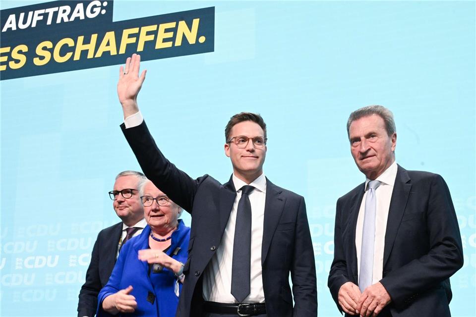 Hagel hat den lange zerstrittenen Landesverband geeint.Bernd Wei�brod/dpa