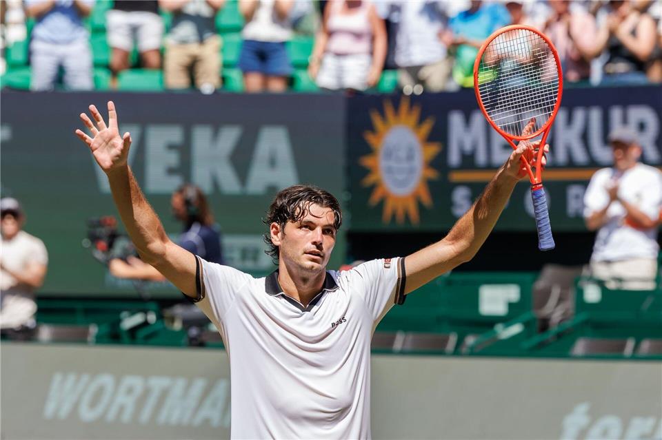 Halbfinalgegner von Zverev in Halle: Der US-Amerikaner Taylor Fritz.Friso Gentsch/dpa