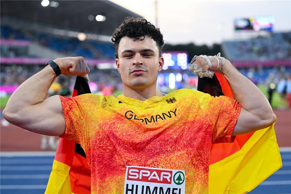 Hammerwerfer Merlin Hummel gewann bei der Leichtathletik-EM in Birmingham Silber.Sven Hoppe/dpa