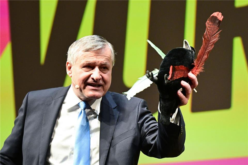 Hans-Ulrich Rülke, Landesvorsitzender der FDP Baden-Württemberg, wirft Cem Özdemir (Grüne) vor, sich mit „fremden Federn“ zu schmücken.Bernd Weißbrod/dpa