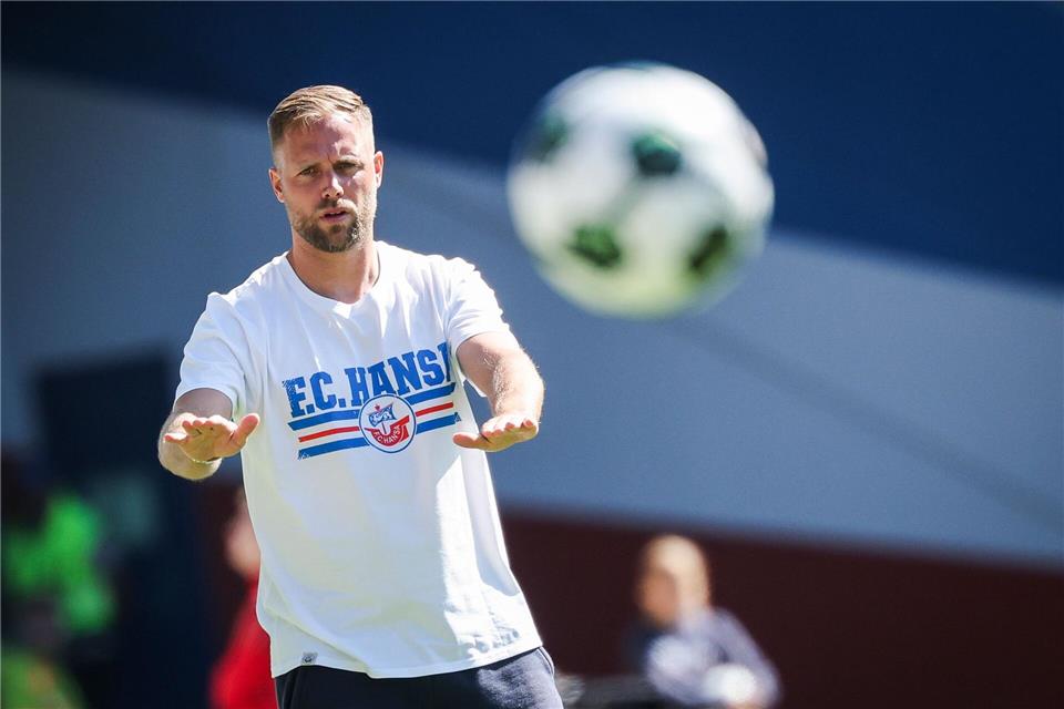 Hansa-Trainer Daniel Brinkmann.Christian Charisius/dpa