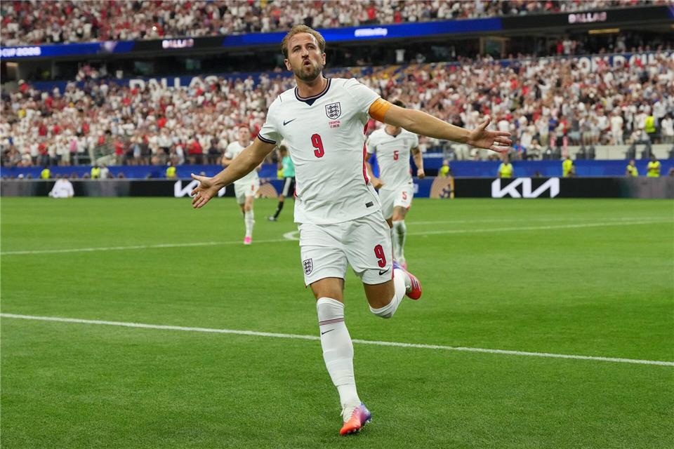 Harry Kane bejubelten einen Treffer im WM-Spiel gegen Kroatien.Nick Potts/PA Wire/dpa