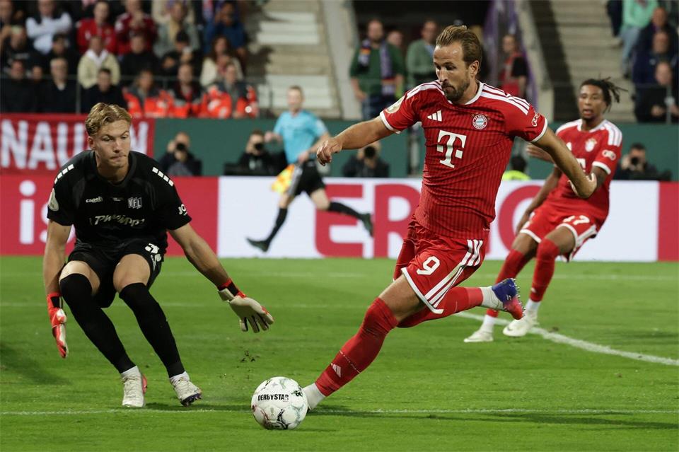 Harry Kane erzielte seine ersten beiden Pflichtspieltore in dieser Saison.David Ebener/dpa