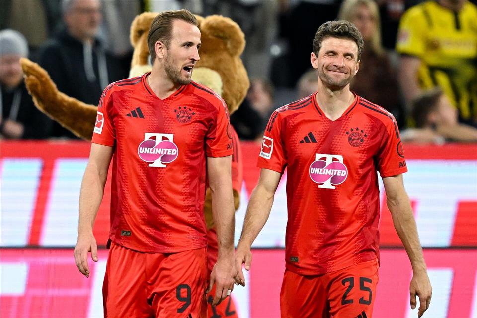 Harry Kane (l) und Thomas Müller - glückt die Wende in Mailand?Sven Hoppe/dpa