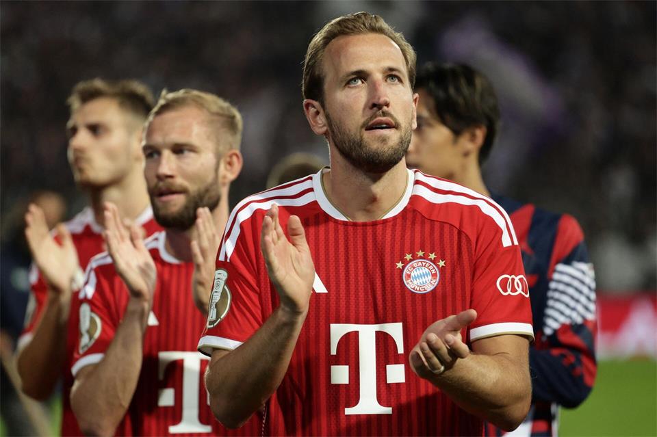 Harry Kane traf beim Münchner Pokalsieg doppelt.David Ebener/dpa