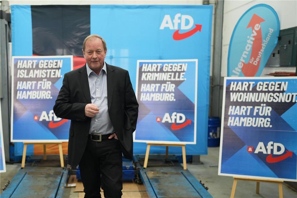 „Hart für Hamburg“ ist das Motto der Wahlplakate der AfDMarcus Brandt/dpa
