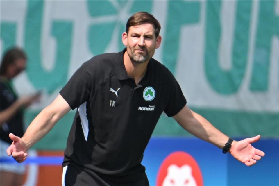 Hat Lust auf den Auftakt in den DFB-Pokal: Fürths Trainer Thomas Kleine.Swen Pförtner/dpa