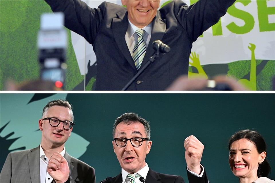 Hat diese Krawatte Glück gebracht? Schon Kretschmann trug das selbe Modell 2011. Uwe Anspach/Bernd Weißbrod/dpa