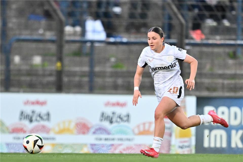 Hat ihren Vertrag bei Bayer Leverkusen verlängert: Estrella Merino Gonzalez. (Archivbild) Sebastian Christoph Gollnow/dpa